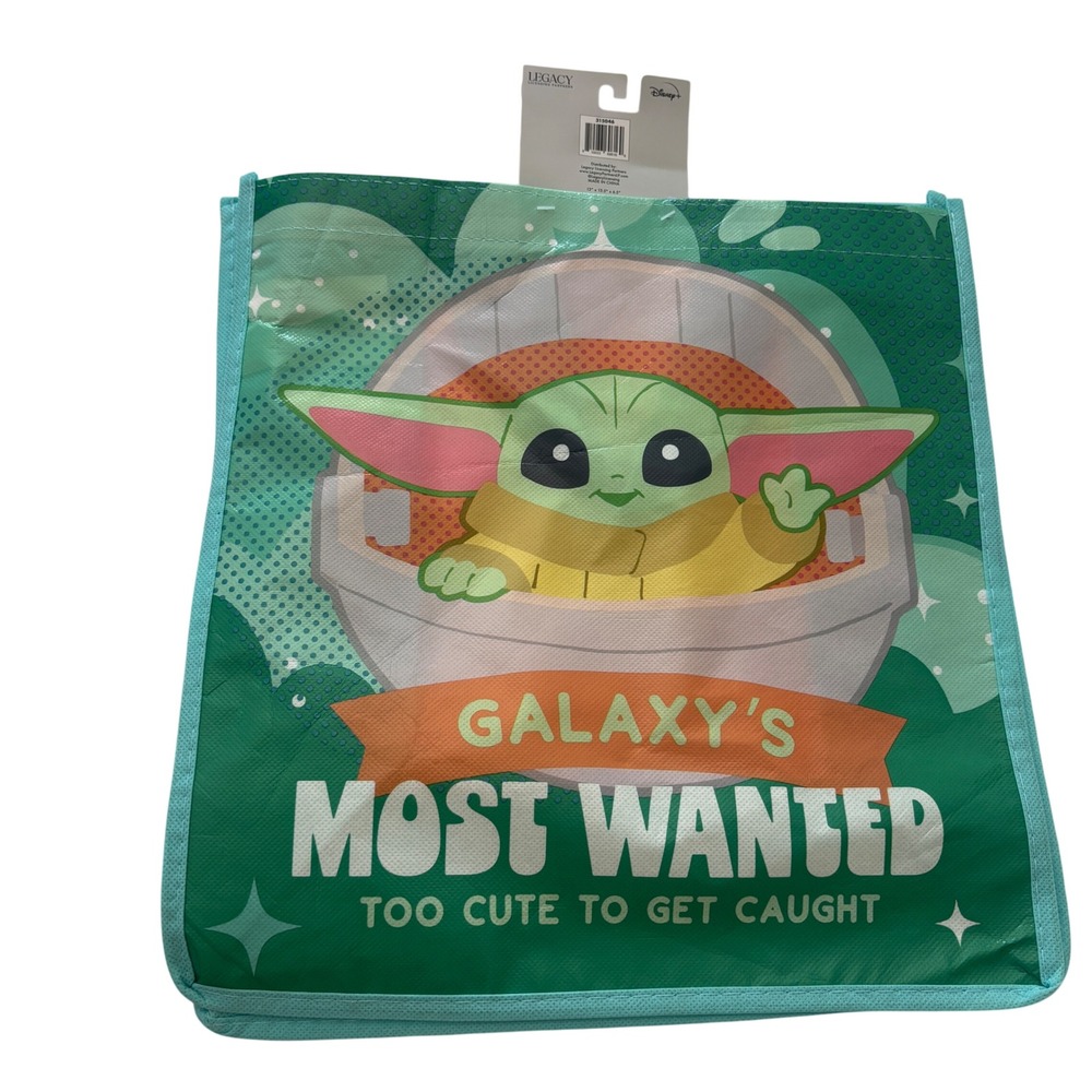 Disney Star Wars Grogu Tote Bag Unisex OS Green NWT Mandalorian Baby Yoda Gift